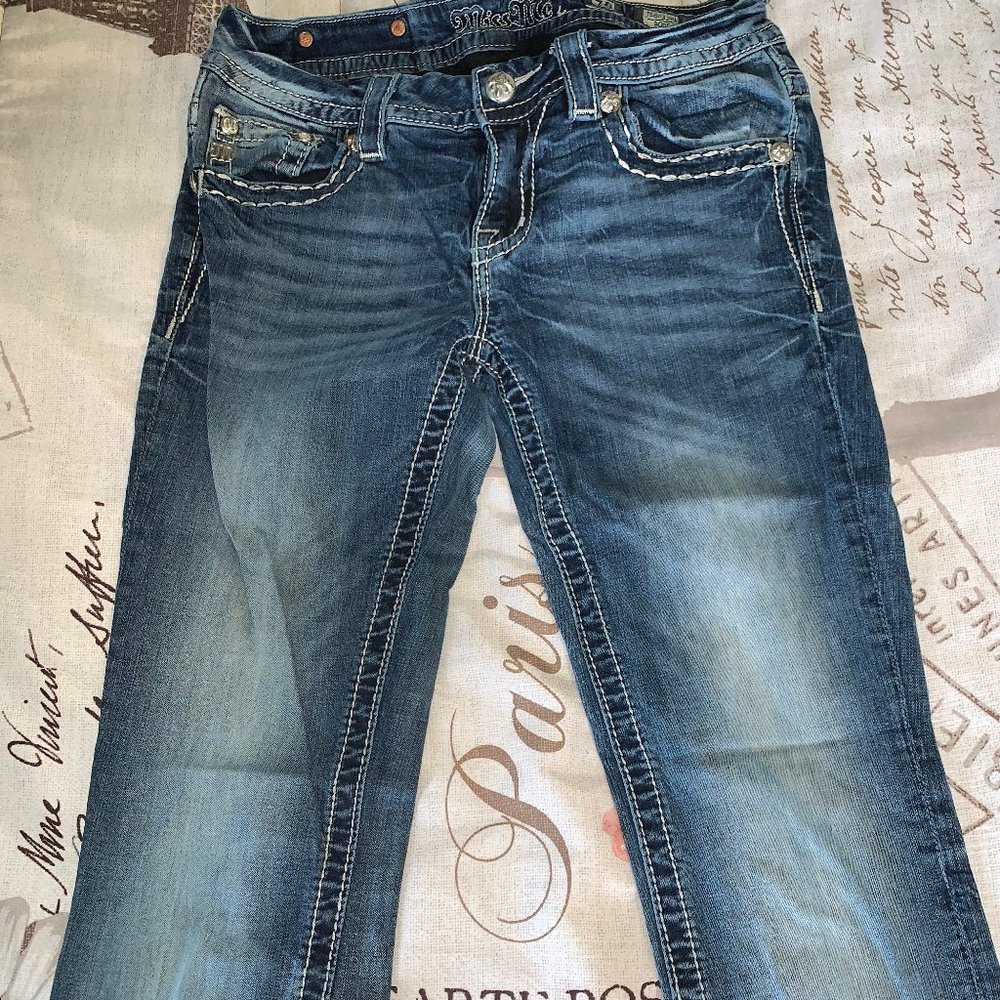 Size 28 - MissMe Sequin BootCut Jeans